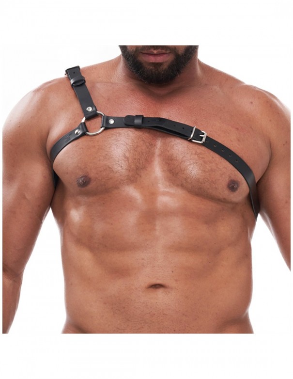Mister B Serve Leather Style Harness Black