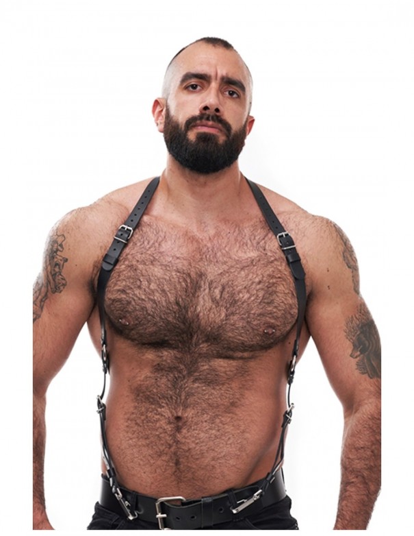 Mister B Serve Leather Butch Queen Harness Black