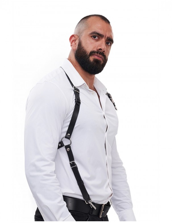 Mister B Serve Leather Butch Queen Harness Black