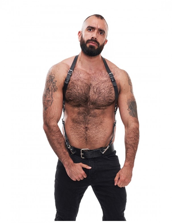 Mister B Serve Leather Butch Queen Harness Black