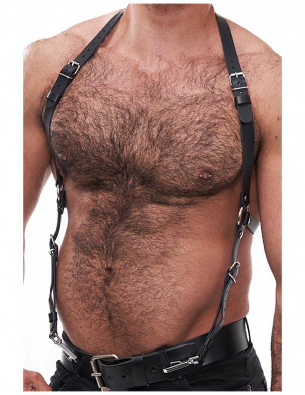 Mister B Serve Leather Butch Queen Harness Black