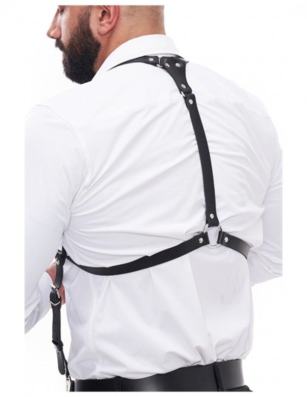 Mister B Serve Leather Butch Queen Harness Black