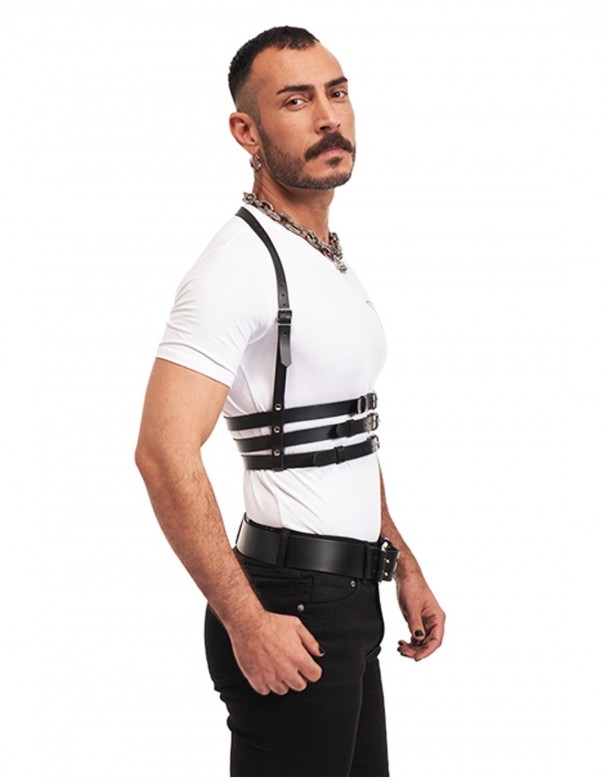 Mister B Serve Leather Legend Harness Black