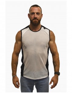 Mister B URBAN Mesh Sleeveless Shirt Black White 2