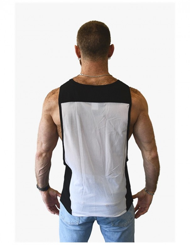 Mister B URBAN Mesh Tanktop Black White