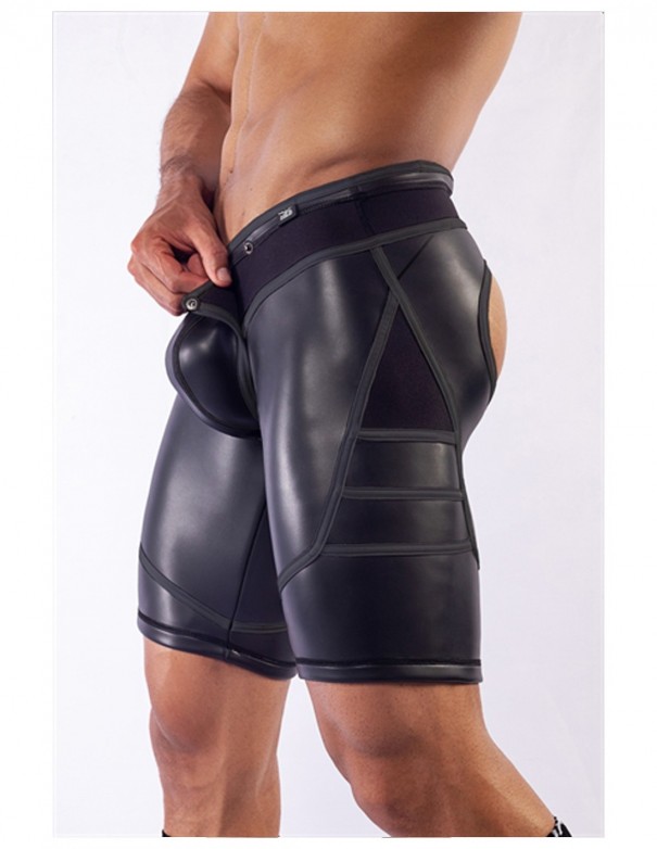 Mister B Neoprene V-Shaped Cycling Shorts Black