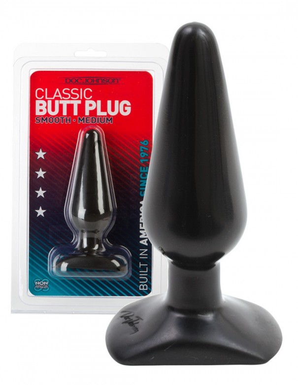 Classic Butt Plug - Medium Black