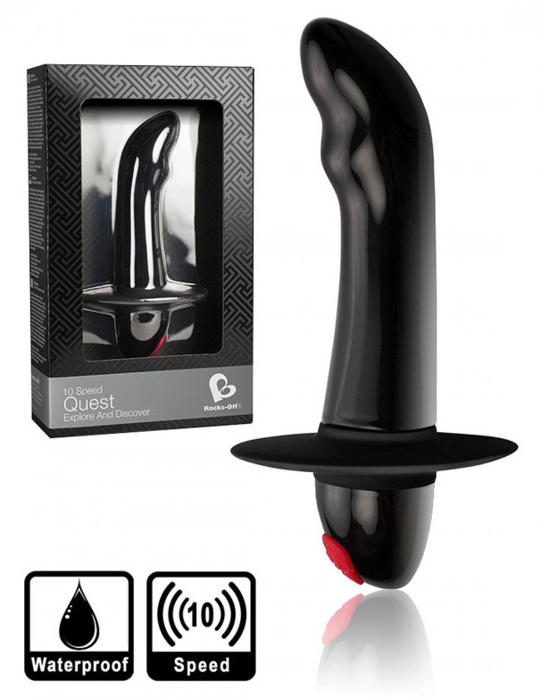 10 Speed Quest Prostate Massager - Black