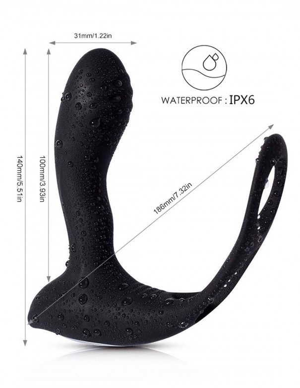 Silicone Remote Prostate Massager with Heating Function