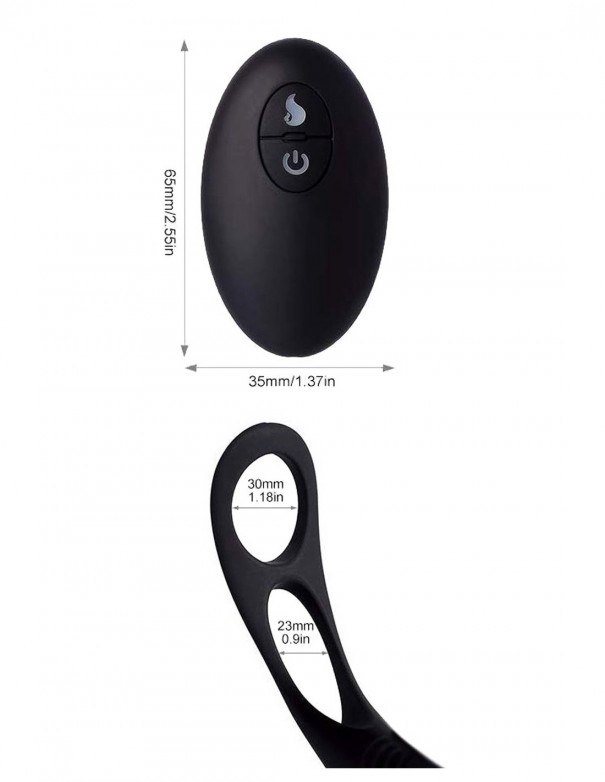 Silicone Remote Prostate Massager with Heating Function