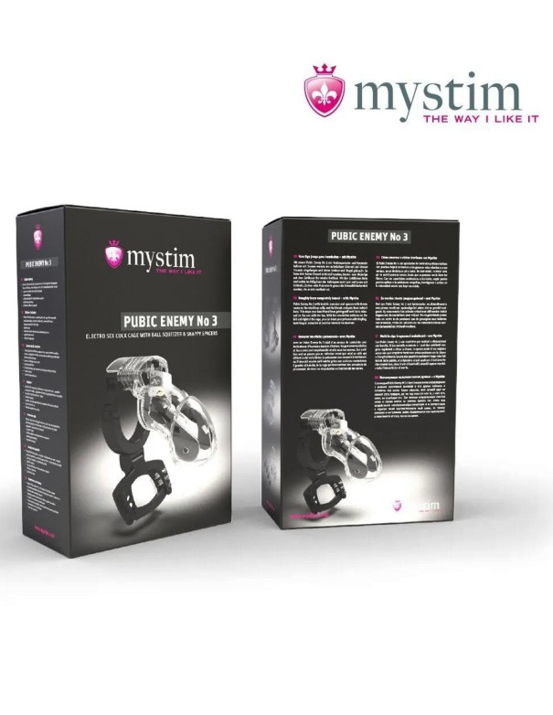 Mystim Pubic Enemy No 3 Electro Cock Cage With Ball Squeezer