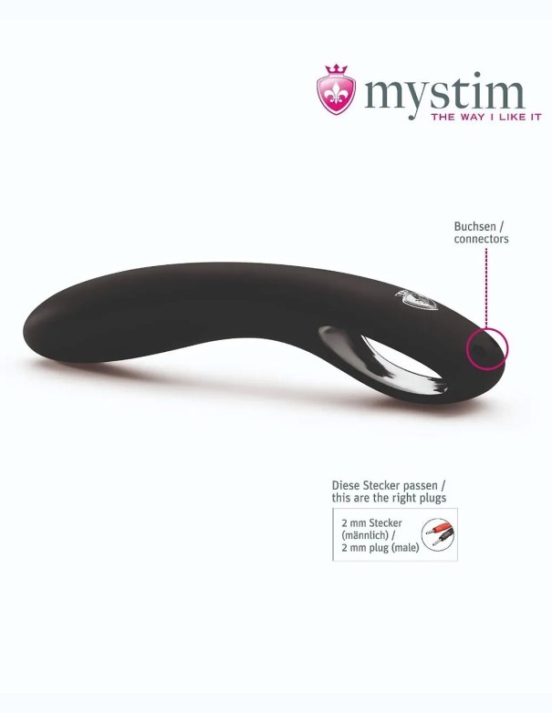 Mystim Current Conrad E-stim Dildo Black