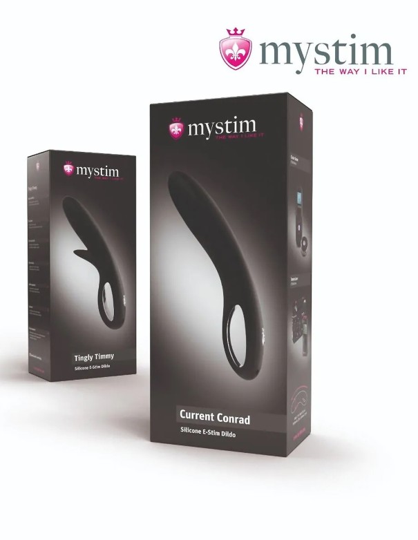 Mystim Current Conrad E-stim Dildo Black