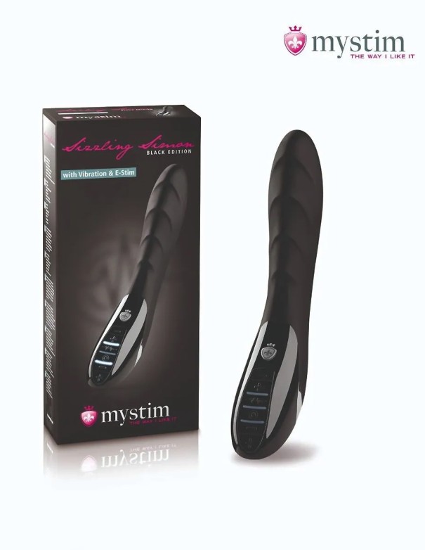 Devilhunk.com|Mystim Sizzling Simon E-stim Vibrator Black