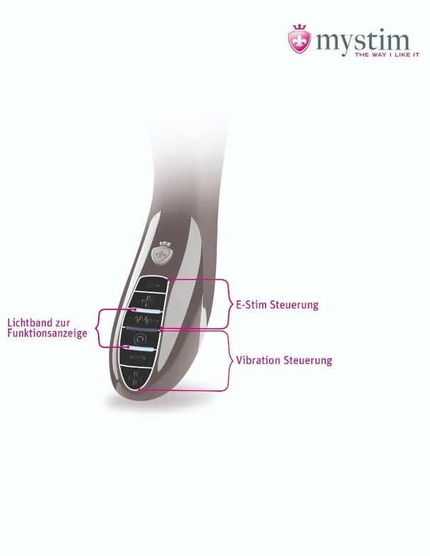 Mystim Sizzling Simon E-stim Vibrator Black
