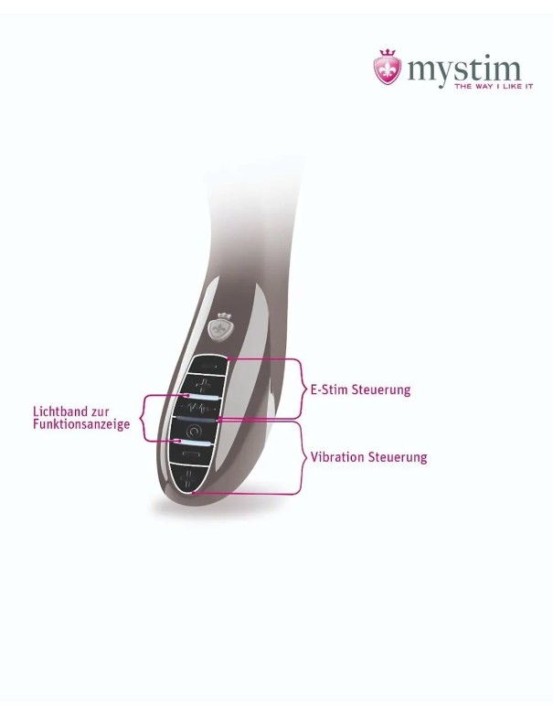 Mystim Tickling Truman Estim Vibrator Black