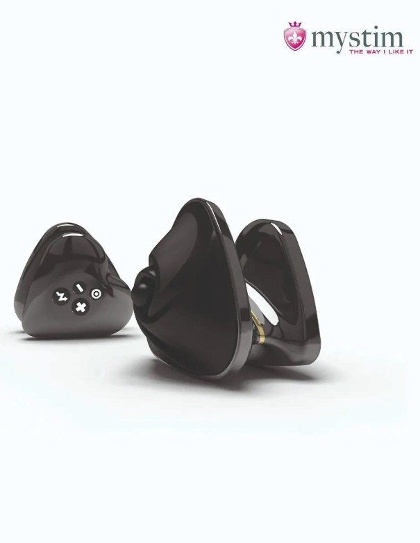 Mystim Heart's Desire E-stim Layon Vibrator Black