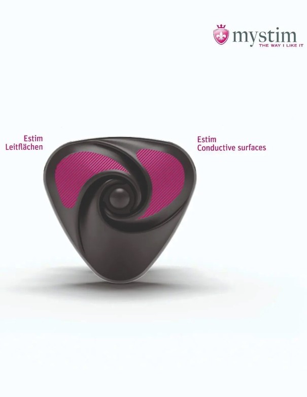 Mystim Heart's Desire E-stim Layon Vibrator Black