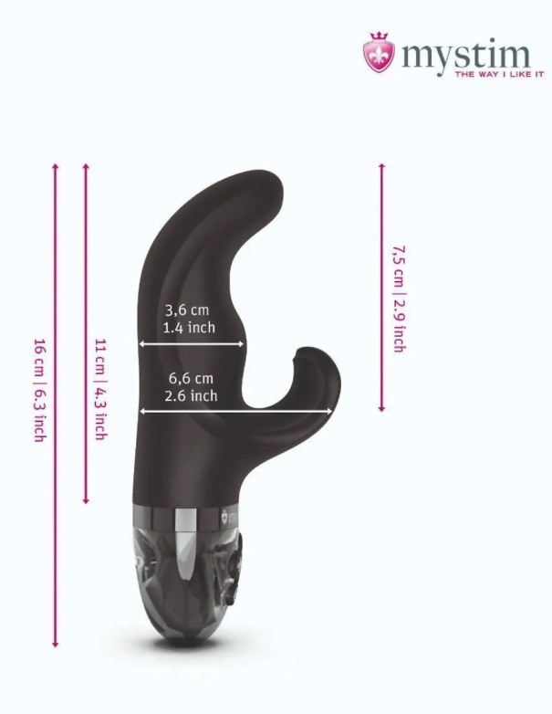 Mystim Hop Hop Bob E-stim Vibrator Black