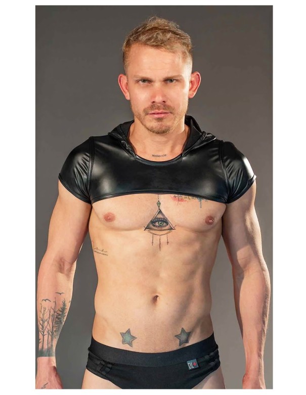 Cotton clothing Dale Mas Rebel Hoodie Crop - Black Black