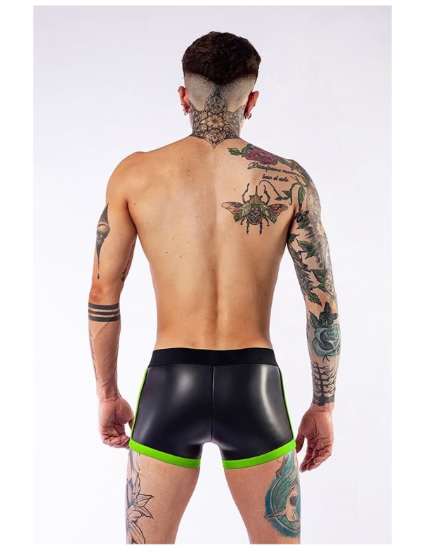 Mister B Neoprene Pouch Shorts Black Neon Green