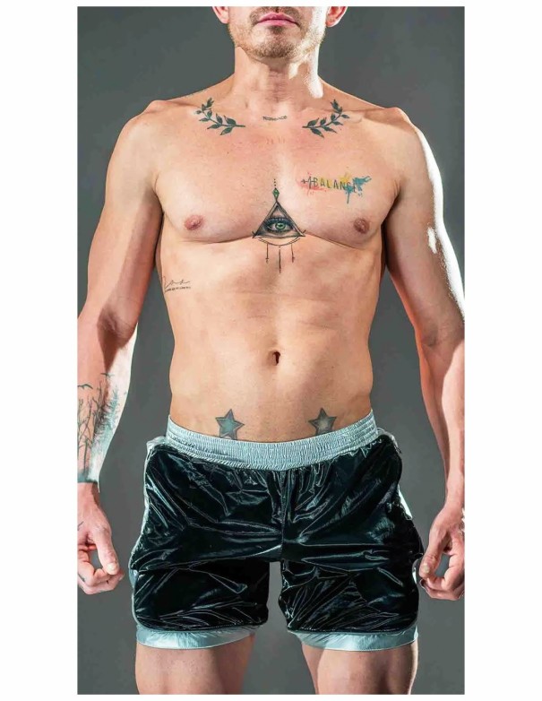 Dale Mas Rebel Shiny Long Short - Black Silver