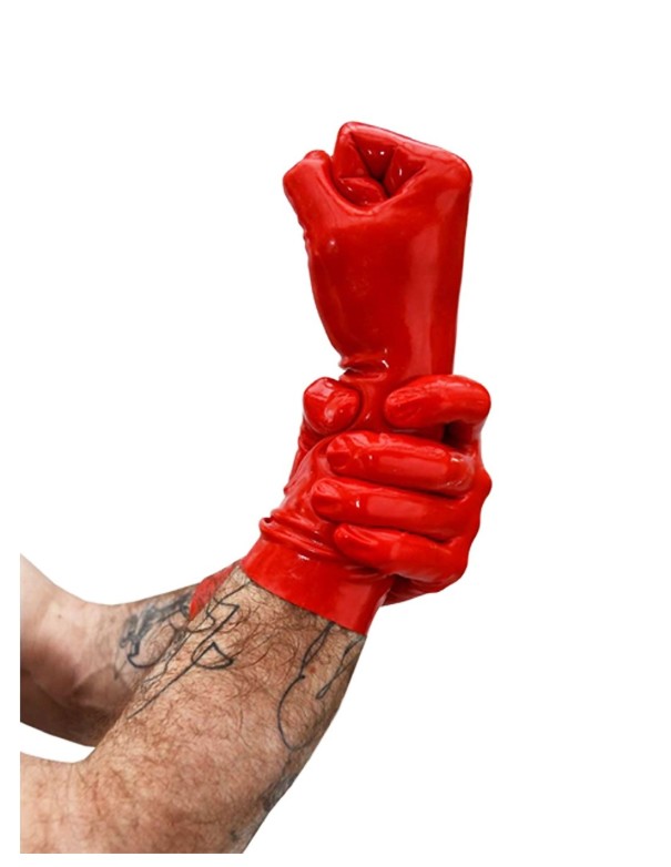 Devilhunk.com|Mister B Premium Rubber Short Gloves Red