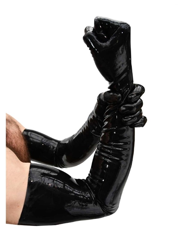 Mister B Premium Rubber Long Gloves Black