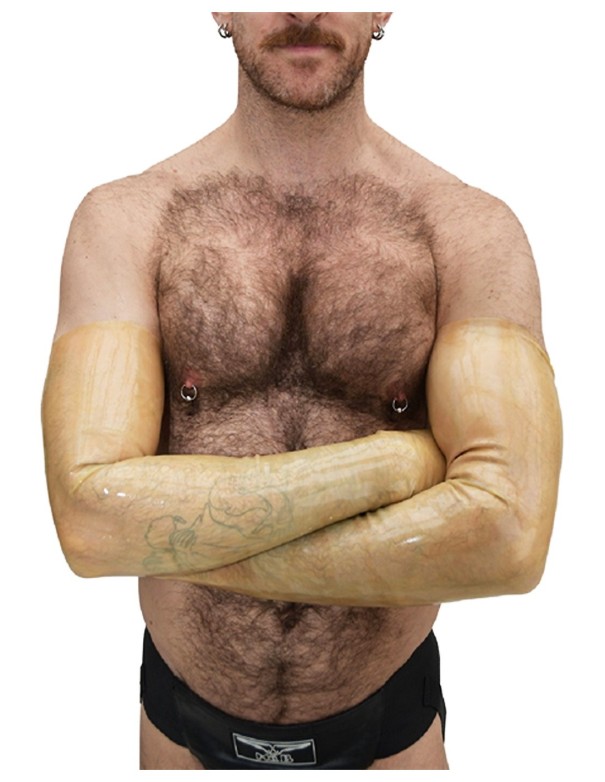 Mister B Premium Rubber Long Gloves Transparent
