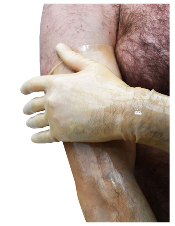 Mister B Premium Rubber Long Gloves Transparent