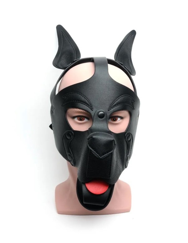 665 Playful Pup Hood All Black
