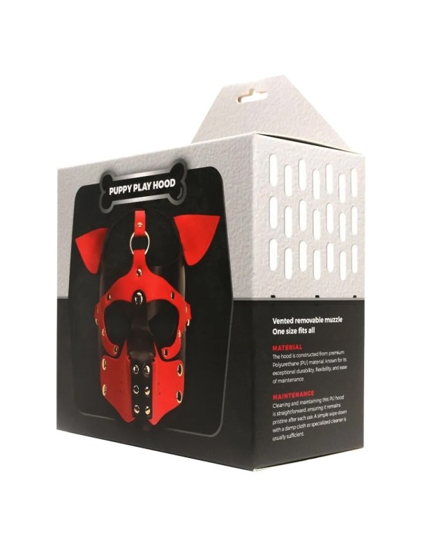 665 Playful Pup Hood All Black