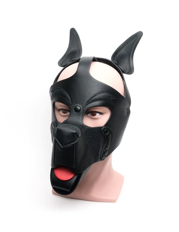 665 Playful Pup Hood All Black