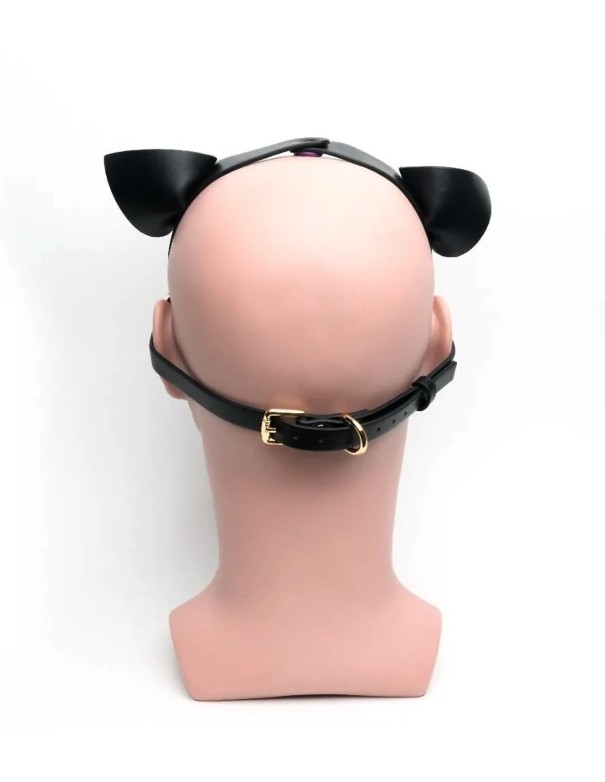 665 Bondage Pup Hood Black/Purple