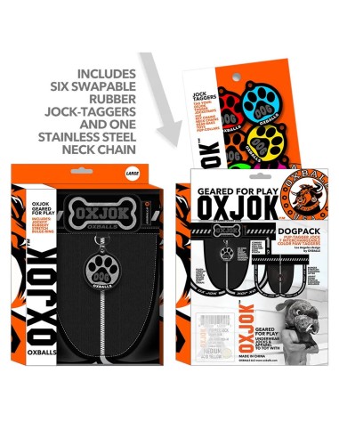 OXJOK DOGPACK 6-Tag Dog Jock Black / Silver