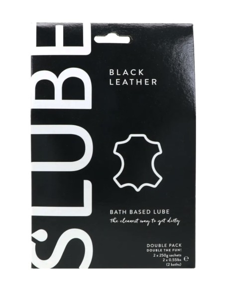 Slube BLACK LEATHER Double Bath Play Lube 2 x 250 gram