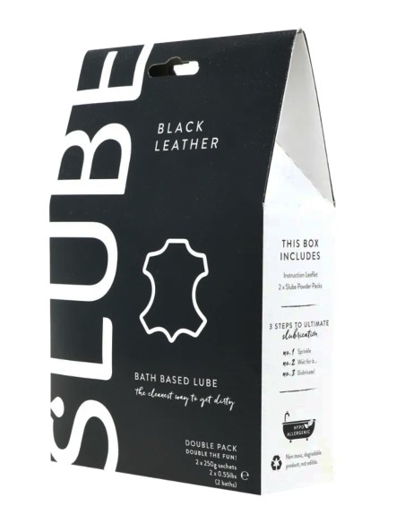 Slube BLACK LEATHER Double Bath Play Lube 2 x 250 gram