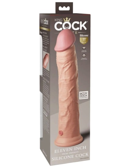King Cock 11 Inch Dual Density Cock (28 cm) - Light
