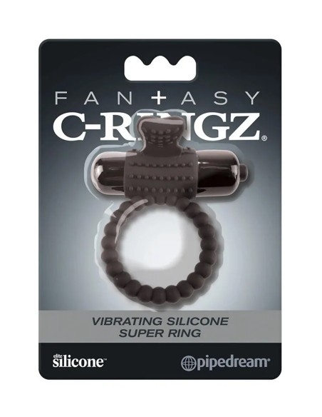 Fantasy C-Ringz Vibrating Silicone Super Ring - Black