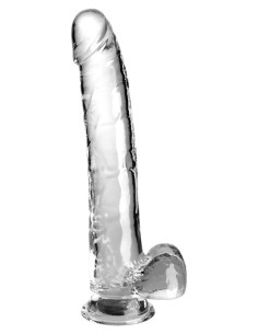 King Cock 11 Inch with Balls (28 cm) - Clear 2