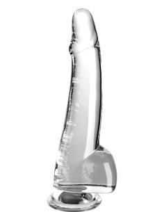King Cock 10 Inch with Balls (25,5 cm) - Clear 2