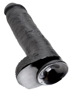 King Cock 11 Inch Cock with Balls (28 cm) - Black 2