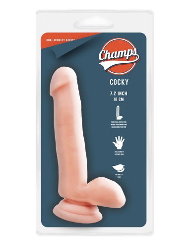 Champs - Cocky Dual Density Dildo 7.2 inch / 18 cm