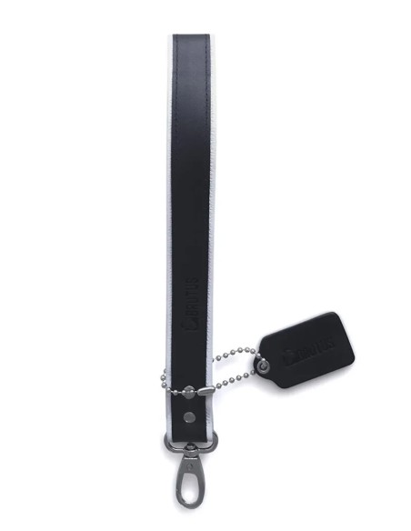 BRUTUS Leather Short Leash White