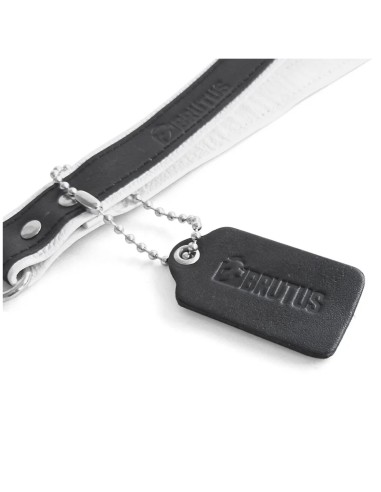 BRUTUS Leather Short Leash White