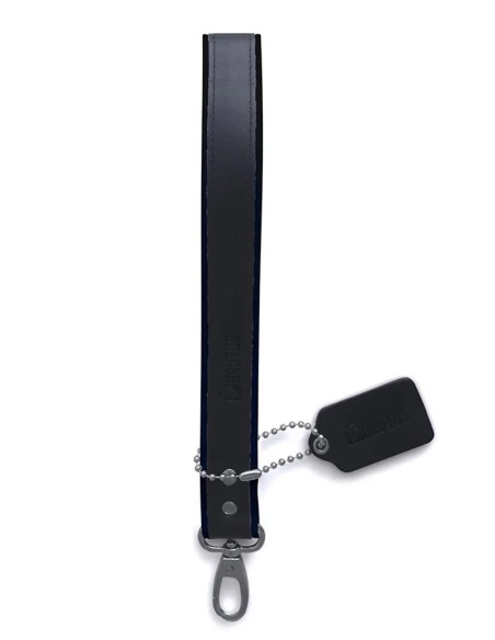 BRUTUS Short Leather Bondage Leash Black