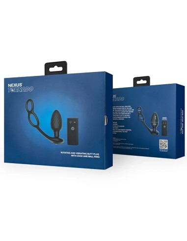 Nexus TORNADO Vibrating Butt Plug w. Cock and Ball Rings