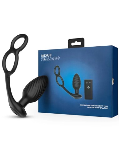 Nexus TORNADO Vibrating Butt Plug w. Cock and Ball Rings