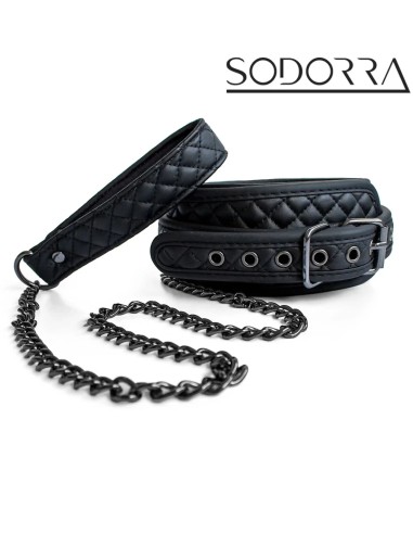 SODORRA Vegan + Neo Diamond Collar w Leash