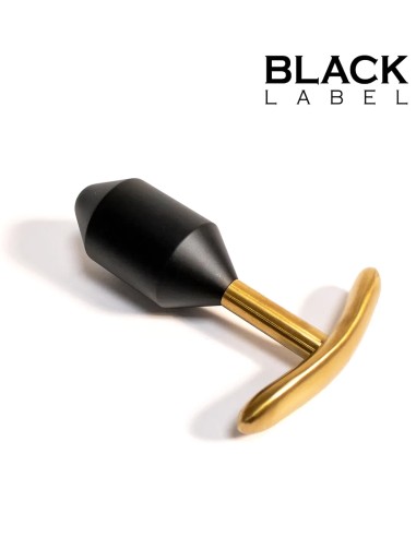 Metal Butt Diamond Plug Black/Gold S